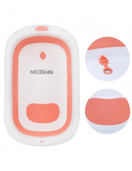 WANIENKA DLA DZIECI SKŁADANA NICEKIDS SILIKONOWA RÓŻOWA