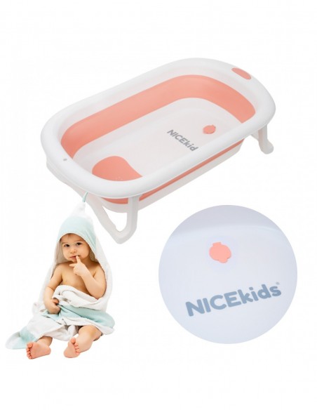 WANIENKA DLA DZIECI SKŁADANA NICEKIDS SILIKONOWA RÓŻOWA