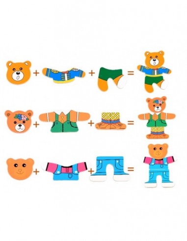 DREWNIANA UKŁADANKA PUZZLE UBIERANKA...