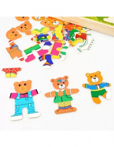 DREWNIANA UKŁADANKA PUZZLE UBIERANKA...