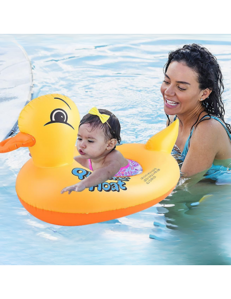 KOŁO DO PŁYWANIA DLA DZIECKA Z SIEDZISKIEM DMUCHANE KACZKA BASEN