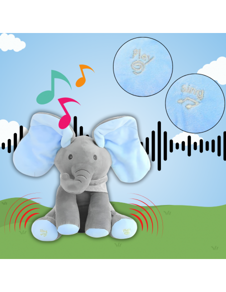 INTERAKTYWNY SŁONIK AKUKU SŁOŃ MASKOTKA MÓWI GRA NIEBIESKI