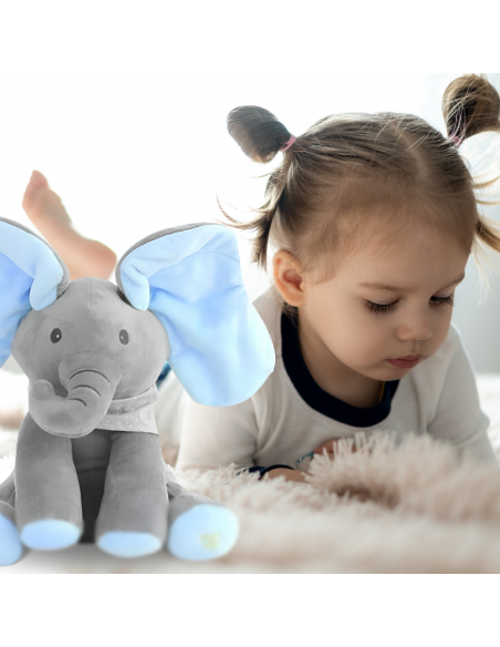 INTERAKTYWNY SŁONIK AKUKU SŁOŃ MASKOTKA MÓWI GRA NIEBIESKI