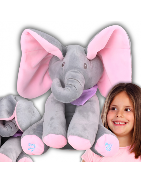 INTERAKTYWNY SŁONIK AKUKU SŁOŃ MASKOTKA MÓWI GRA RÓŻOWY