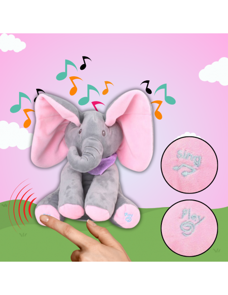 INTERAKTYWNY SŁONIK AKUKU SŁOŃ MASKOTKA MÓWI GRA RÓŻOWY