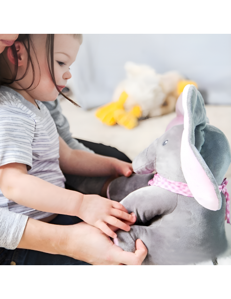 INTERAKTYWNY SŁONIK AKUKU SŁOŃ MASKOTKA MÓWI GRA RÓŻOWY