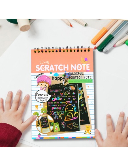 WYDRAPYWANKA ZDRAPYWANKA KOLOROWANKA NOTES A5 10 KARTEK POMARAŃCZOWA