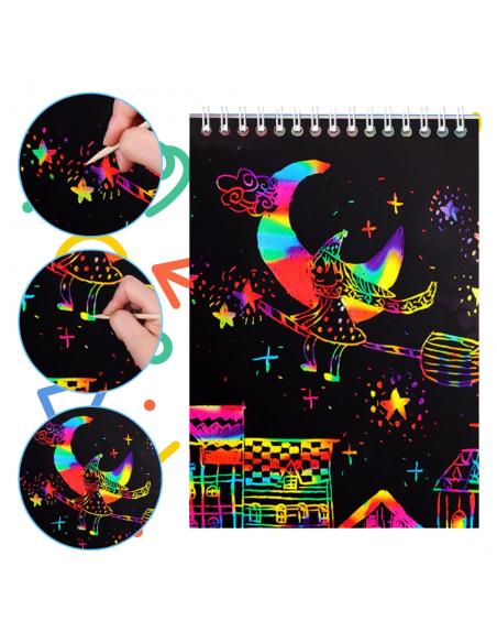 WYDRAPYWANKA ZDRAPYWANKA KOLOROWANKA NOTES A5 10 KARTEK ZIELONA