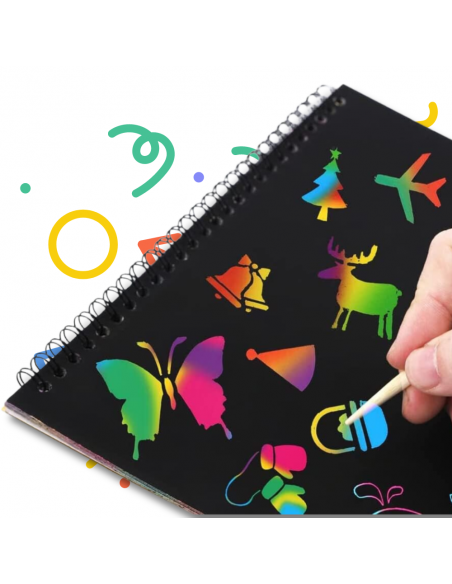 WYDRAPYWANKA ZDRAPYWANKA KOLOROWANKA NOTES A5 10 KARTEK ZIELONA