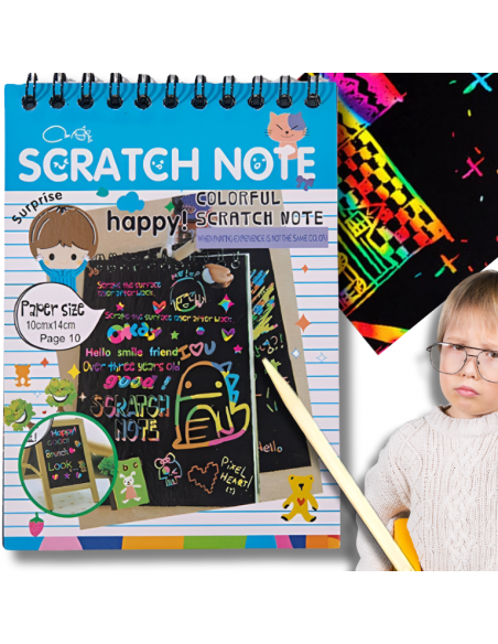 WYDRAPYWANKA ZDRAPYWANKA KOLOROWANKA NOTES A5 10 KARTEK NIEBIESKA