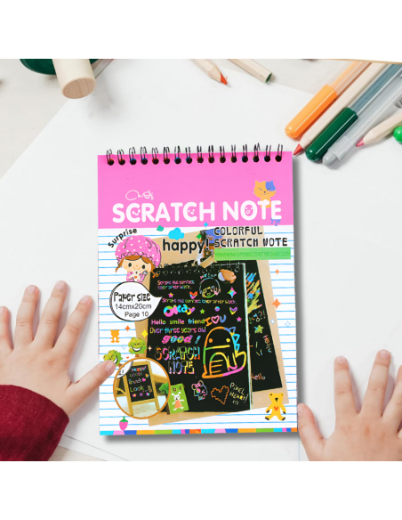 WYDRAPYWANKA ZDRAPYWANKA KOLOROWANKA NOTES A5 10 KARTEK RÓŻOWA