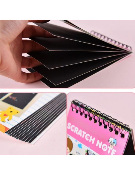 WYDRAPYWANKA ZDRAPYWANKA KOLOROWANKA NOTES A5 10 KARTEK RÓŻOWA