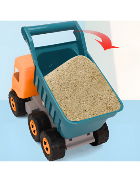 ZESTAW DO PIASKU PIASKOWNICY WYWROTKA FOREMKI KONEWKA GRABIE ŁOPATKA WIADERKO 7el.