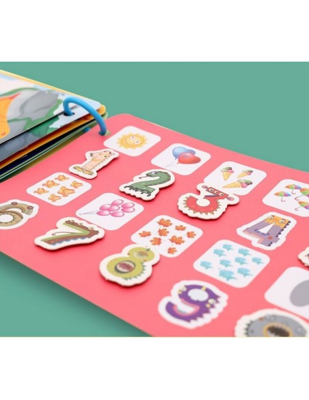 CICHA KSIĄŻKA MONTESSOR QUIET BOOK RZEPY WIELOKROTNEGO UŻYTKU DO ĆWICZEŃ