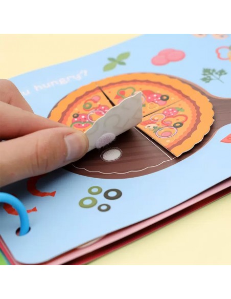 CICHA KSIĄŻKA MONTESSOR QUIET BOOK RZEPY WIELOKROTNEGO UŻYTKU DO ĆWICZEŃ