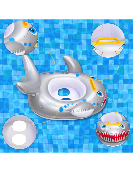 KOŁO DO PŁYWANIA DLA DZIECKA Z SIEDZISKIEM DMUCHANE REKIN BASEN