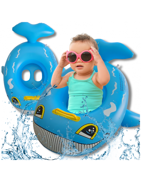 KOŁO DO PŁYWANIA DLA DZIECKA Z SIEDZISKIEM DMUCHANE WIELORYB BASEN