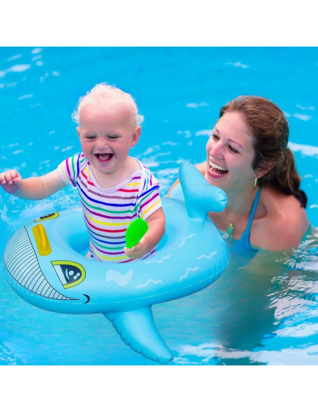 KOŁO DO PŁYWANIA DLA DZIECKA Z SIEDZISKIEM DMUCHANE WIELORYB BASEN