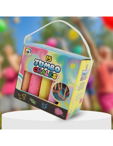 KREDA CHODNIKOWA GRUBA 15 SZT JUMBO W PUDEŁKU Z UCHWYTEM