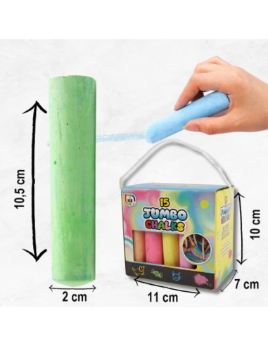 KREDA CHODNIKOWA GRUBA 15 SZT JUMBO W...
