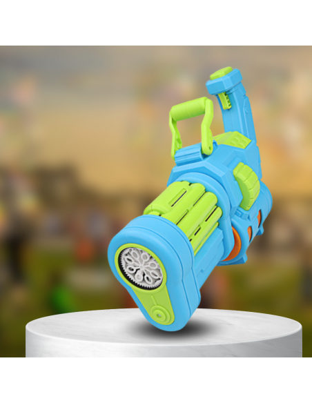 PISTOLET BAZUKA NA BAŃKI I WODĘ ELEKTRYCZNY AUTOMATYCZNY KARABIN WODNY 2W1 NIEBIESKO ZIELONY