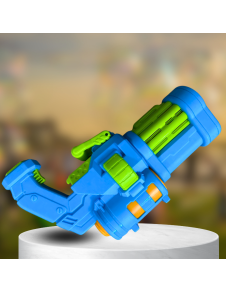 PISTOLET BAZUKA NA BAŃKI I WODĘ ELEKTRYCZNY AUTOMATYCZNY KARABIN WODNY 2W1 NIEBIESKO ZIELONY