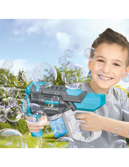 PISTOLET NA BAŃKI I WODĘ ELEKTRYCZNY AUTOMATYCZNY KARABIN WODNY 2W1 NIEBIESKO SZARY