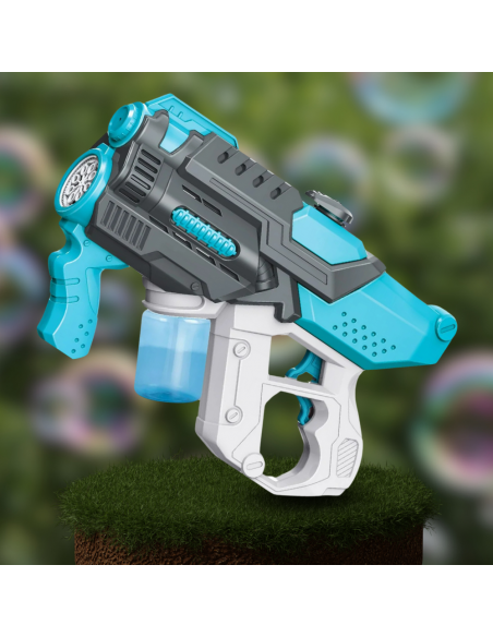 PISTOLET NA BAŃKI I WODĘ ELEKTRYCZNY AUTOMATYCZNY KARABIN WODNY 2W1 NIEBIESKO SZARY