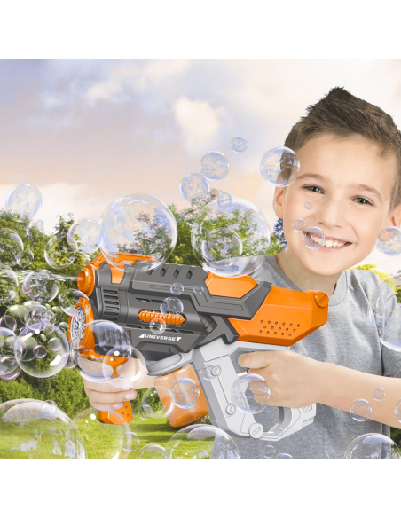 PISTOLET NA BAŃKI I WODĘ ELEKTRYCZNY AUTOMATYCZNY KARABIN WODNY 2W1 POMARAŃCZOWO SZARY