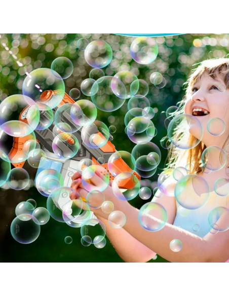 PISTOLET NA BAŃKI I WODĘ ELEKTRYCZNY AUTOMATYCZNY KARABIN WODNY 2W1 POMARAŃCZOWO SZARY