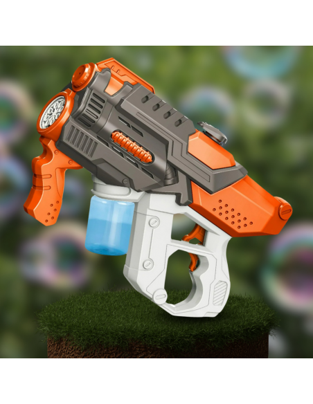 PISTOLET NA BAŃKI I WODĘ ELEKTRYCZNY AUTOMATYCZNY KARABIN WODNY 2W1 POMARAŃCZOWO SZARY