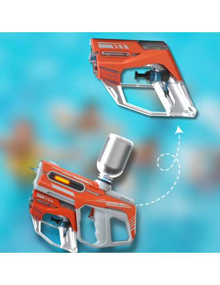 PISTOLET NA WODĘ ELEKTRYCZNY AUTOMATYCZNY KARABIN WODNY 2W1 AKUMULATOR POMARAŃCZOWY