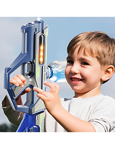 PISTOLET NA WODĘ ELEKTRYCZNY AUTOMATYCZNY KARABIN WODNY 2W1 AKUMULATOR NIEBIESKI