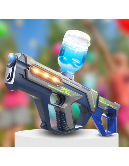 PISTOLET NA WODĘ ELEKTRYCZNY AUTOMATYCZNY KARABIN WODNY 2W1 AKUMULATOR NIEBIESKI