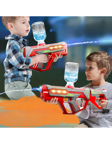 PISTOLET NA WODĘ ELEKTRYCZNY AUTOMATYCZNY KARABIN WODNY 2W1 AKUMULATOR CZERWONY