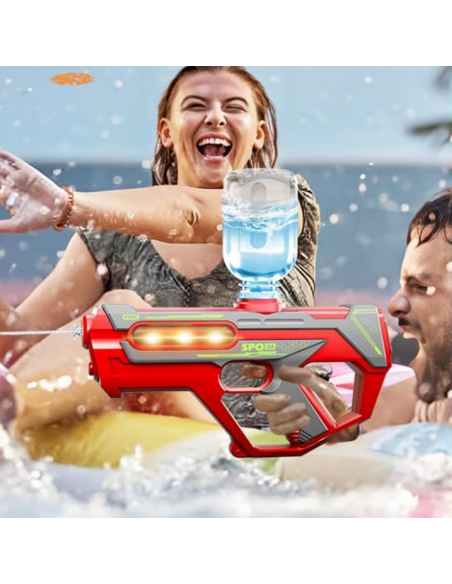 PISTOLET NA WODĘ ELEKTRYCZNY AUTOMATYCZNY KARABIN WODNY 2W1 AKUMULATOR CZERWONY