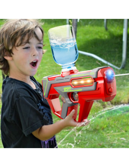 PISTOLET NA WODĘ ELEKTRYCZNY AUTOMATYCZNY KARABIN WODNY 2W1 AKUMULATOR CZERWONY