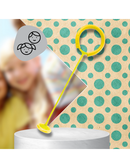 HULA HOP NA NOGĘ SKIPPER SKAKANKA MIĘKKA GUMOWA Z DIODAMI LED ŻÓŁTE