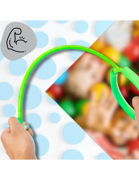 HULA HOP NA NOGĘ SKIPPER SKAKANKA MIĘKKA GUMOWA Z DIODAMI LED ZIELONE