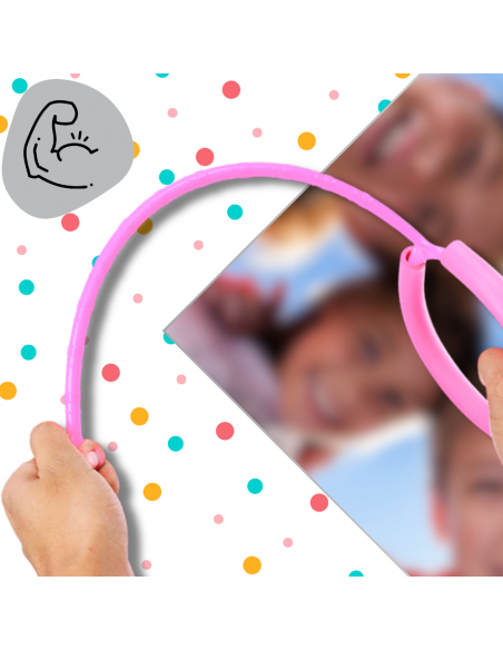 HULA HOP NA NOGĘ SKIPPER SKAKANKA MIĘKKA GUMOWA Z DIODAMI LED RÓŻOWE