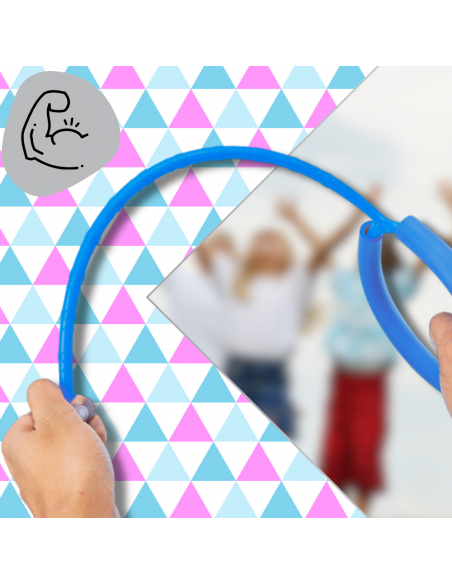 HULA HOP NA NOGĘ SKIPPER SKAKANKA MIĘKKA GUMOWA Z DIODAMI LED NIEBIESKIE