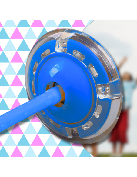 HULA HOP NA NOGĘ SKIPPER SKAKANKA MIĘKKA GUMOWA Z DIODAMI LED NIEBIESKIE