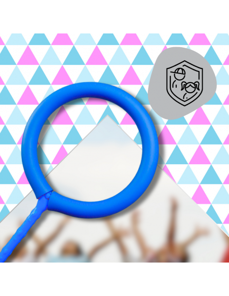 HULA HOP NA NOGĘ SKIPPER SKAKANKA MIĘKKA GUMOWA Z DIODAMI LED NIEBIESKIE