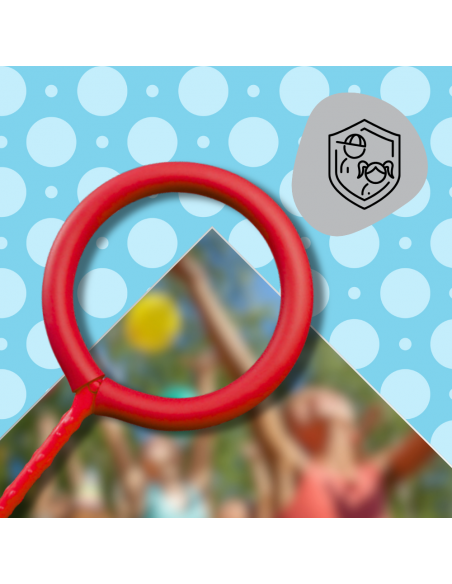 HULA HOP NA NOGĘ SKIPPER SKAKANKA MIĘKKA GUMOWA Z DIODAMI LED CZERWONE