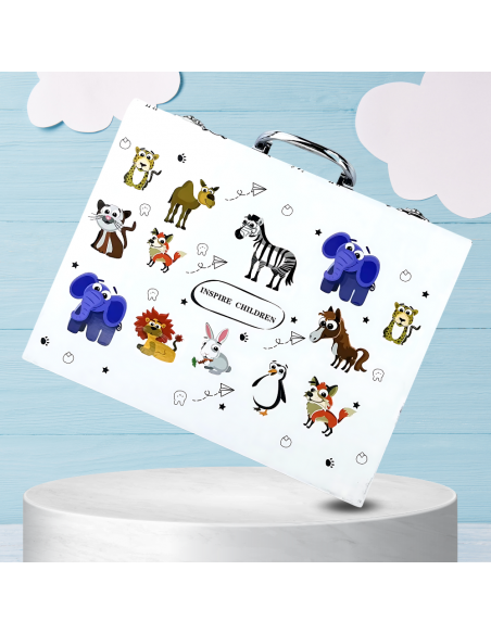 DUŻY ZESTAW ARTYSTYCZNY DLA DZIECI KREDKI PISAKI FARBY PASTELE WALIZKA XXL