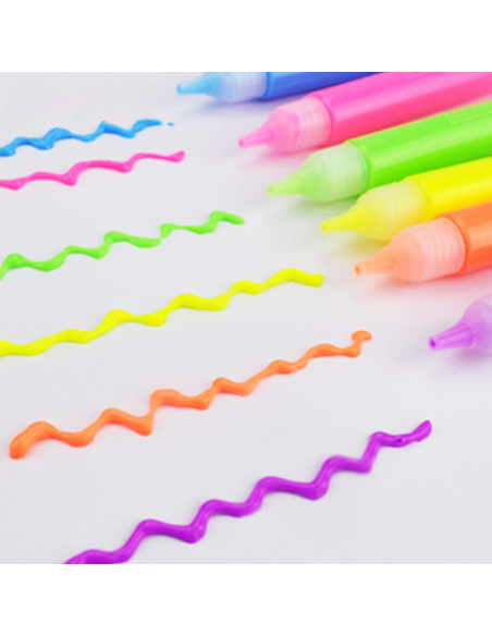 FARBY FLURESCENCYJNE DO MALOWANIA NA CERAMICE SZKLE PORCELANIE 6 SZT