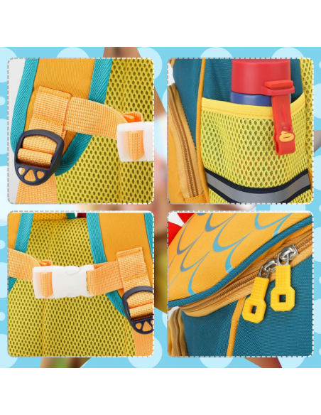 PLECAK DLA PRZEDSZKOLAKA NA WYCIECZKI DZIECIĘCY LEKKI PRZEWIEWNY DINOZAUR