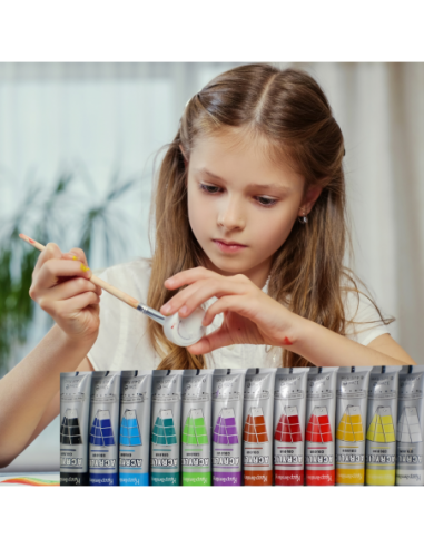 FARBY AKRYLOWE W TUBKACH ZESTAW 12...