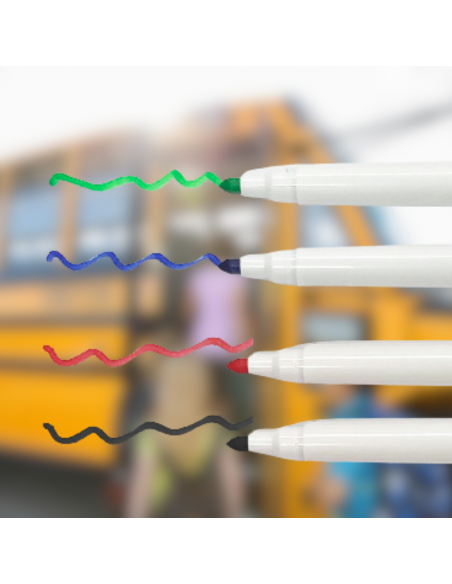 MARKERY DO TABLICY SUCHOŚCIERALNEJ Z MAGNESEM SUCHOŚCIERALNE PISAKI 4szt