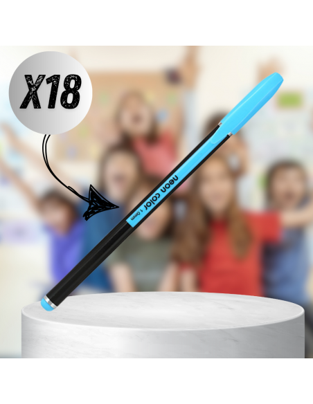 DŁUGOPISY KOLOROWE CIENKOPISY ŻELOWE NEONOWE 18 KOLORÓW